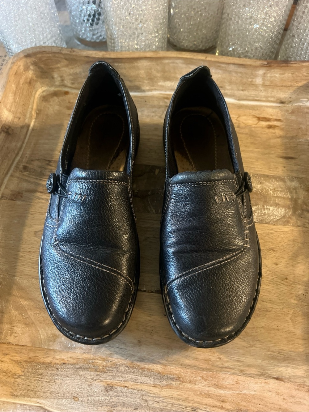 G.H. Bass & Co. Black Leather Slip-On Loafers